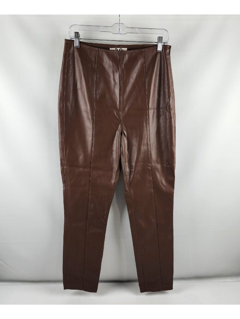 We The Free Jeans Womens 30x28 Brown Spitfire Faux Leather Skinny Side Zip Pant